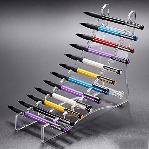 TOMUM 12 Layers Clear Acrylic Display Stand for Pen/Eyebrow Pencil/Makeup Brush/Nail Brush/E-Cigarette