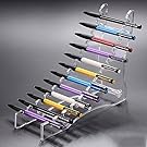 TOMUM 12 Layers Clear Acrylic Display Stand for Pen/Eyebrow Pencil/Makeup Brush/Nail Brush/E-Cigarette