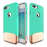 iPhone 7 Plus Case, WYgroup [Vibrance Series] Protective Slider Style Slim Cases Covers For Apple iPhone 7 Plus 2016 SOFT-Interior Scratch Protection Finish - Turquoise/Gold