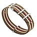 CIVO Watch Bands Premium Ballistic Nylon Watch Strap Stainless Steel Buckle (Linen/Army/Crimson, 18mm)