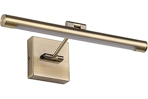 Joosenhouse Picture Light for Painting Dimmable Art Display Light with Adjustable Swing Arm for Picture Frame Light Artworking Portrait -Antique Bronze 7W Hardwired Connection Warm White