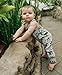 Summer Baby Boy Girl Animal Printed Sleeveless Romper One-Piece Bodysuit Jumpsuit Outfits (Gray, 6-9 Months)