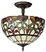 Amora Lighting AM1081HL12 Tiffany Style Stained Glass Ceiling Light Fixture