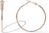 PAVOI 14K Gold Plated 925 Sterling Silver Post Hoops | Large Hoops Earring | Lightwight Gold Hoop Earrings for Women