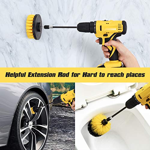 Shieldpro Drill Brush Attachment Set,Power Cleaning Scrub Brush,All Purpose Drill Brushes With