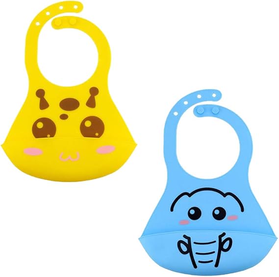 Amazon Co Jp Flameer 食事エプロン シリコンスタイ ビブ Bpaフリー 赤ちゃんエプロン 2個 ベビー マタニティ