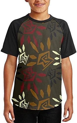Boys Scratches Stained Canvas Unisex Jersey Sleeve Baseball Tee