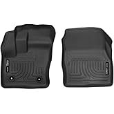 Husky Liners Weatherbeater Floor Mats | Fits 2014-2019 Ford Transit Connect Mini Passenger Van All Models w/Carpet Flooring | Front Row, 2-pc Black - 18321