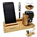 YOOSIDE for Garmin Fenix 6/Fenix 5/Fenix 5X/5S Charger Charging Dock Stand,Bamboo Wooden Desk Charger Station Organizer for Garmin Fenix Samrtwatch,Pixel,Tablet(Include Charging USB Cable)(Wood)