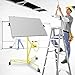 ARKSEN Drywall Panel Lift Dry Wall Panel Hoist Adjustable Lockable Lifter Ceiling Max 11 FT w/Caster Wheels, Yellow