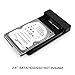 UNITEK Tool-Free USB 3.0 to 2.5 Inch HDD and SSD External Hard Drive Disk Enclosure Case with USB 3.0 Micro B Cable for 9.5mm 7mm SATA-I, SATA-II, SATA-III, HDD, and SSD [Black]