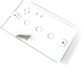 DRUT Dual 2 Gang Blanking Plate Cover Faceplate White with Screws view 4