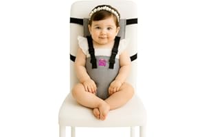 FiveStarBaby Portable Chair Strap for Baby - Chair Accessory for Baby Feeding - Must Have for Travel Essentials (Grey)