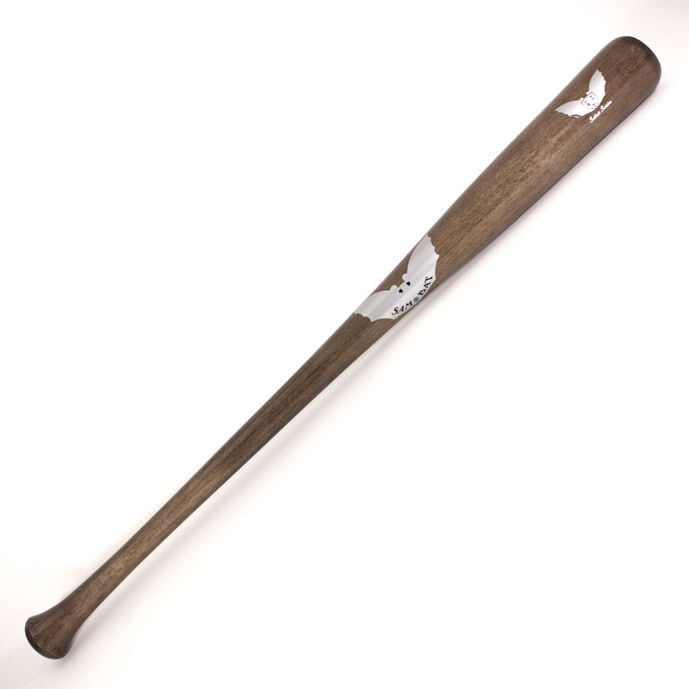 Silver Logo Maple Wood Baseball Bat SAM BAT 33 RB8 All Brown Mahogany