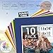 Mat Board Center, Pack of 10 11x14 Mixed Colors White Core Picture Mats for 8x10 Pictures