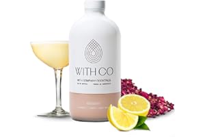 WithCo Bouquet Gimlet Craft Cocktail Mixer with Lemon, Lavender, and Rosewater Makes 10 Drinks Just Add Gin, Vodka or Tequila or drink as a mocktail with soda water