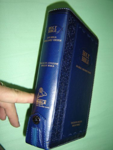 Dark Blue Tagalog English Bilingual Bible Leather Bound Zipper Silver Edges Diglot Ang Banal Na Kasulatan Tagalog Kjv 055 Bible Society 0700535064002 Amazon Com Books
