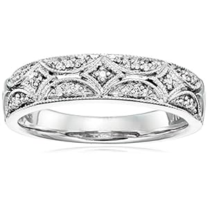 Amazon Collection Sterling Silver Diamond Band Ring (1/20 cttw, I-J Color, I2-I3 Clarity)