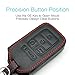 MECHCOS Compatible with Honda Accord Passport CR-V Civic Pilot HR-V Insight Key Fob Cover Case Leather Protector Key Chain Holder