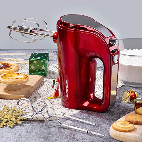 REDMOND Hand Mixer, 5Speed Electric Hand Mixer with Turbo, Easy Eject