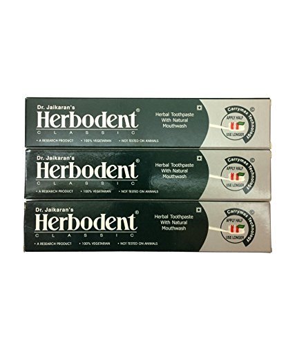 Herbodent Dr. Jaikaran's Premium Toothpaste (Best Herbal Toothpaste For Complete Oral Care) - Pack Of 3 Green