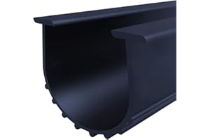 CLOUDBUYER 10 Feet Garage Door Weather Stripping Kit, Universal Bottom Seal Strip with Professional Grade T-End Rubber, 5/16" x 3 3/4" (Black)