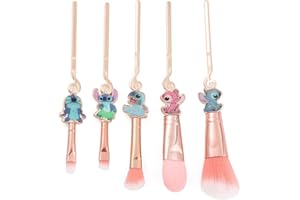 WECHIP Cute Cartoon Girl-Themed 5-Piece Makeup Brush Set – Premium Synthetic Bristles for Foundation, Blending, Face Powder, Blush, Concealer & Eye Shadow