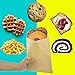 Fit Meal Prep [200 Bags and 200 Stickers Pack] 8.5 x 6 Inch Kraft Wax Paper Sandwich Bags and White Round Sticker Label - Unbleached Biodegradable Deli Wrap Sheet Food Grade Grease Resistant