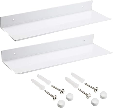 Amazon Sumnacon ウォールシェルフ 壁付け棚 壁飾り棚 アルミニウム ねじ 強力 壁装飾 壁掛け 収納ラック 浴室ラック キッチン収納ラック 40cm ホワイト オープンシェルフ ラック オンライン通販