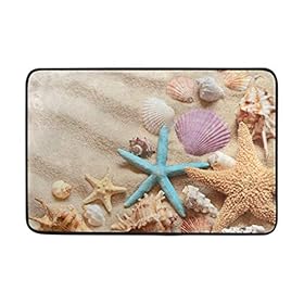 Glaphy Beach Seashells Starfishes Door Mats Non-Slip Doormat Absorbent Area Rugs Home Front Door Bathroom Indoor Decor… 51xpqLVQbeL