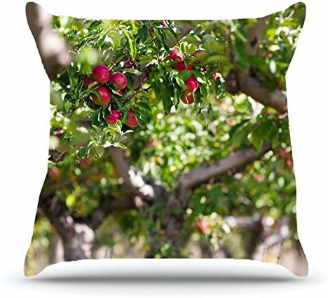 Jarrod Throw Pillowcase 18 x 18 Inches Cotton Pillow Cover Case with Hidden Zipper Decor Cushion Covers - Nature apple apples nature For Bedding Room