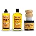 CLARK'S Complete Cutting Board Care Kit | Cutting Board Oil (16oz), Soap (12oz), Finish Wax (10oz) & Applicator | Orange & Lemon Scented
