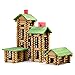 SainSmart Jr. Wooden Building Blocks STEM Wooden Construction Toy for Kids, Log Cabin Set Building House Toy for Preschooler with Colorful Blocks 450 PCS/Set