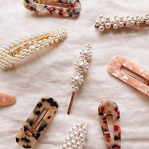 Pearl Hair Clips for Women Girls Acrylic Resin Hair Barrettes Fashion Korean Style Hair Hairpins Headwear Styling Tools Hair Accessories (20 PCS) - Thumbnail 6
