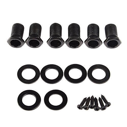 Tuning Machine Heads, YIFAN Guitar tuning Pegs Parts 6pcs 3R3L Acoustic Guitar Tuning Pegs Machine Head Tuners Volume Knob Black - Thumbnail 3