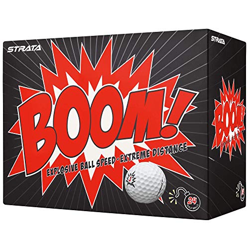 Strata Boom Golf Balls, (Two Dozen), White Pricepulse