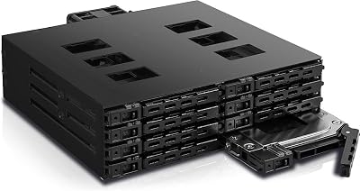 Fantec MR-SA1082 SAS SATA 6G 8x 2.5 Inch HDD SSD Backplane 40mm Fan 5.25 Bay