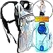 SOJOURNER Hydration Pack Backpack - 2L Water Bladder Included for Festivals, Raves, Hiking, Biking, Climbing, Running and More (Holographic Silver)