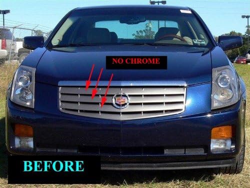 Amazon Com 312 Motoring Fits 2003 2007 Cadillac Cts Chrome Grill Grille Kit 2004 2005 2006 03 04 05 06 07 Sport Automotive