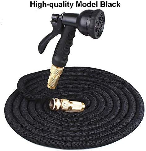 Tokyo Cold 25Ft-200Ft Flexible Expandable Garden Hose Water Hose Pipe EU Watering Hoses with Spray Gun,200Ft, Black