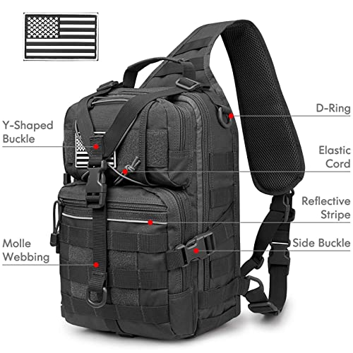 G4Free Tactical Sling Backpack Big Molle EDC Assault Range Bag Pack