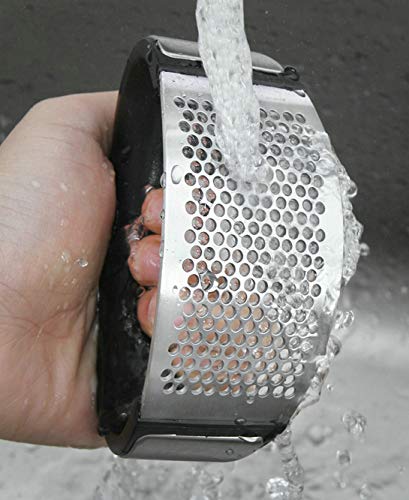 GuDoQi Garlic Press Rocker Stainless Steel Ginger Crusher Squeezer with Ergonomic handle Easy to Clean