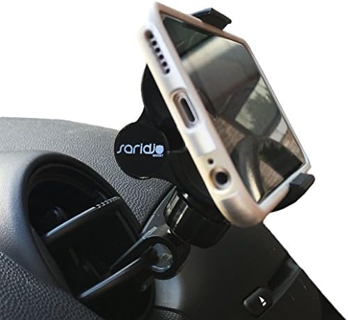 Saridjo AC Air Vent Universal Smartphone Car Mount Holder Cradle for iPhone 6 6+ 5 5S 5C Samsung Galaxy S5 S4 S3 Note 4 3 - Multifunction Soda Can Holder (Black)