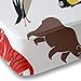 Animal Print Crib Sheet for Boys and Girls - Double Brushed Ultra Microfiber Luxury Crib Sheet Set by Where The Polka Dots Roam. Fits a Standard 52 Mattress.