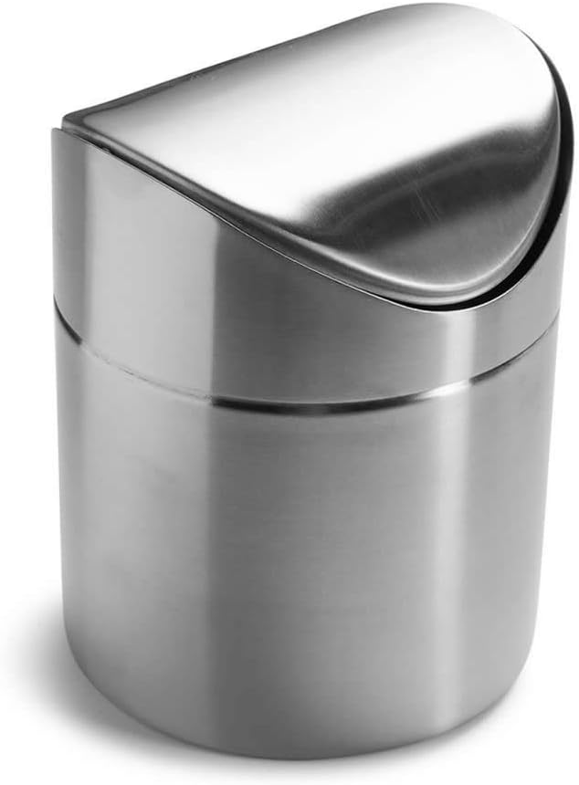 Amazon Com Generic Mini Countertop Trash Can Brushed Stainless