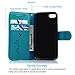 Compatible with iPhone 7 Wallet Case, iPhone 8 Case Embossed Love PU Leather Case Full Protective Anti-Scratch Resistant Cover Magnetic Case Slot Wrist Strap Case (Embossed Love)