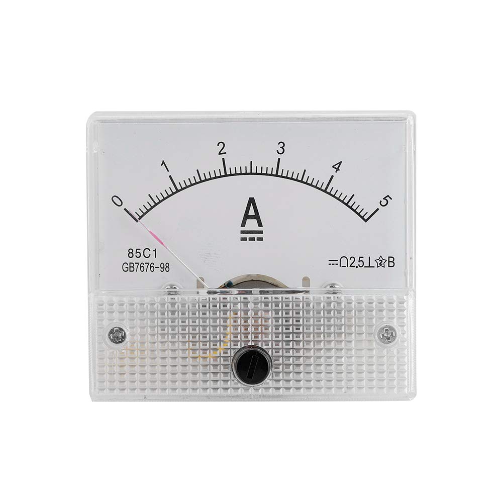 VBESTLIFE DC Ammeter & Voltmeter, 85C1 Electric Circuit Testing Device, Ideal for Experiments, Analogue Instrument, 5A, Low-power, Lightweight