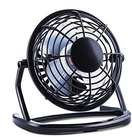 4 Inch Mini USB Desk Fan, NickSea Quiet Operation Personal Fan (Plastic, Black)