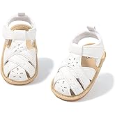 Babelvit Infant Baby Girl Boy Sandals Comfort Premium Summer Outdoor Casual Beach Shoes with Flower Bowknot Anti Slip Rubber Sole Newborn Toddler Prewalker First Walking Shoes
