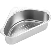 Maitexi Stainless Steel Sink Strainer Basket Triangle Sink | Triangle Sink Drainer Basket for Sink Food Strainer or Storage Rack (silver)